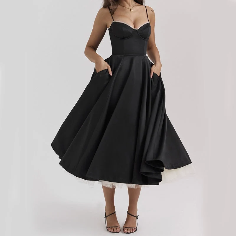 Elegante Partykleid ohne Ärmel für Damen