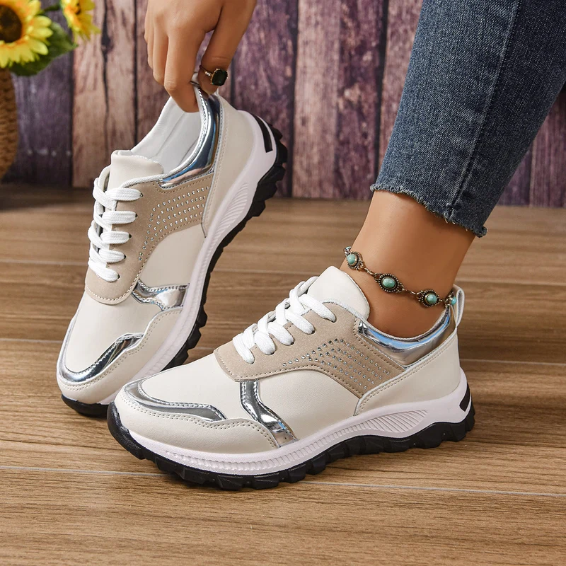 Damen Atmungsaktive Sneaker mit Glitzer-Detail und rutschfester Sohle Nord Taschen
