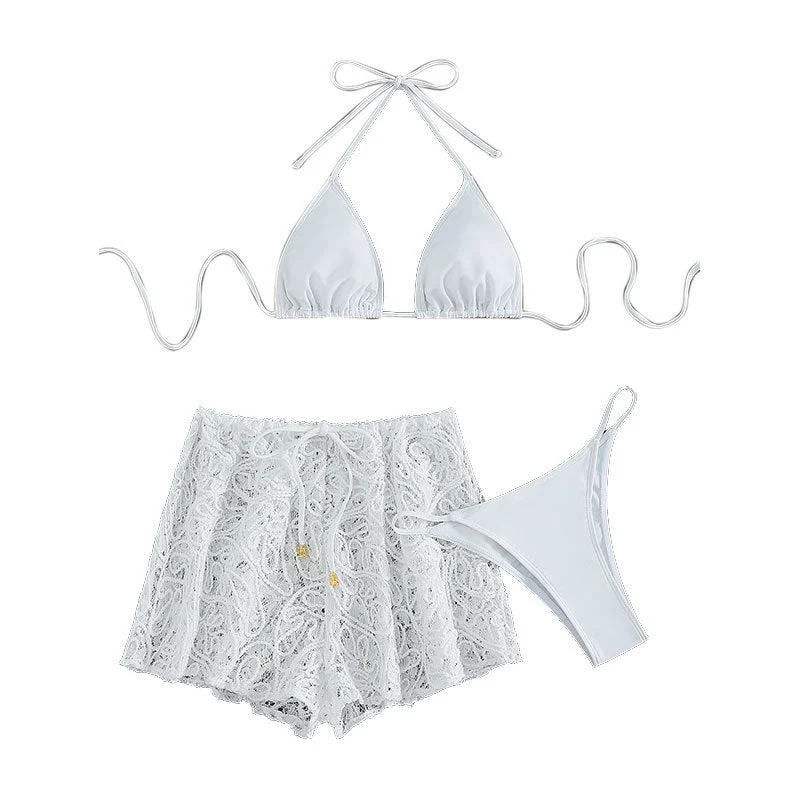Damen Spitzeneinsatz Badeshorts