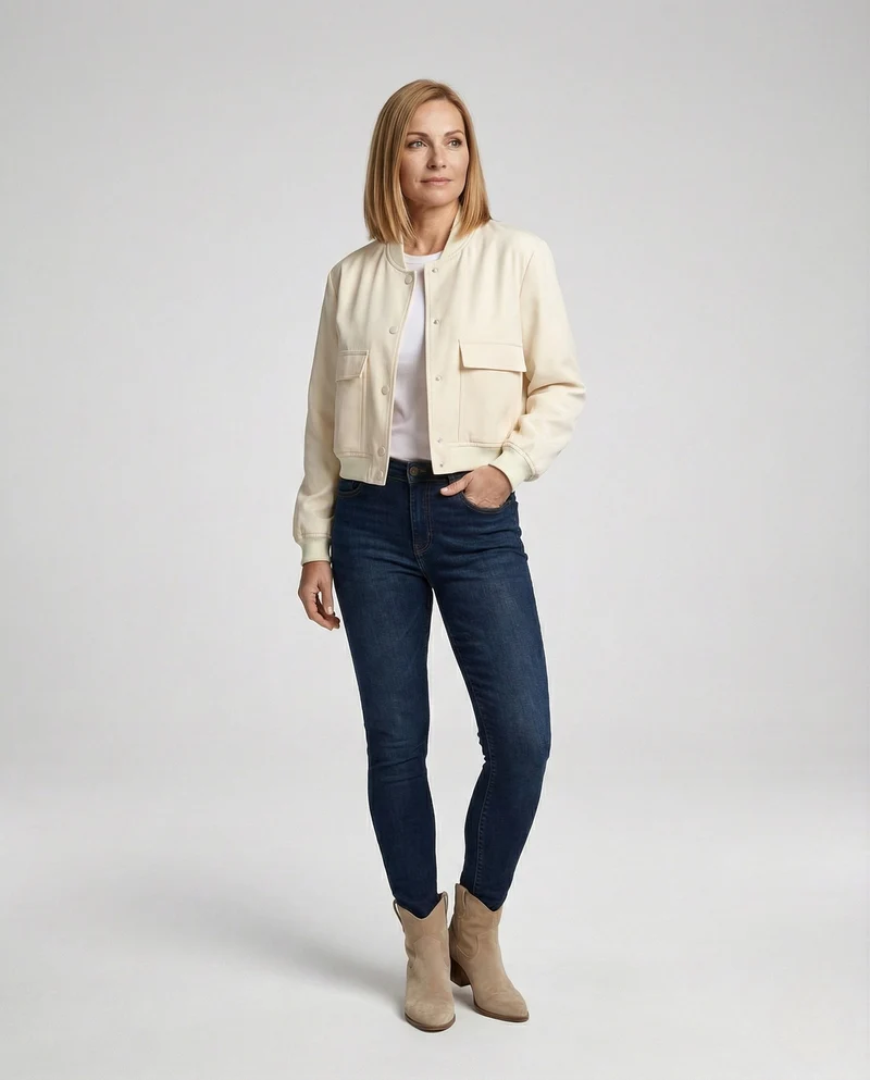 Freizeitkleidung Damen Bomberjacke Kurz