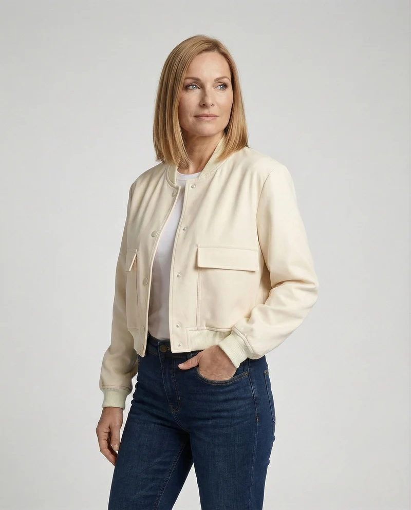 Freizeitkleidung Damen Bomberjacke Kurz