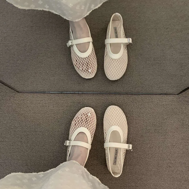 Damen Luftige Mesh-Sandalen mit verstellbarem Riemen und eleganter Schnalle Nord Taschen