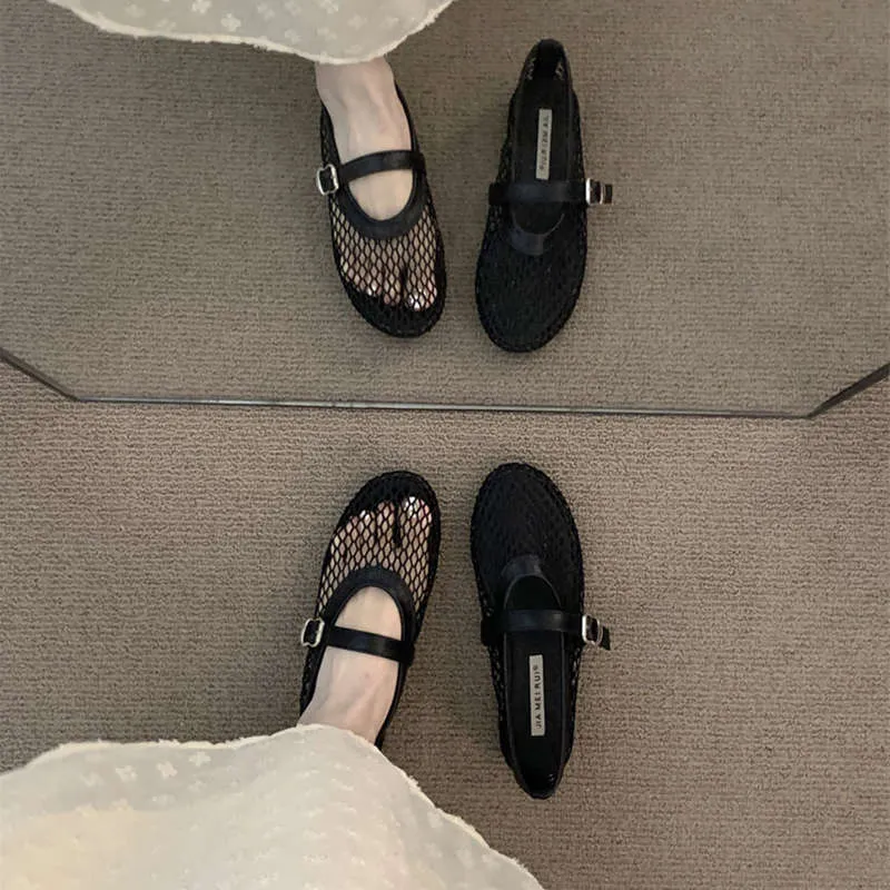 Damen Luftige Mesh-Sandalen mit verstellbarem Riemen und eleganter Schnalle Nord Taschen