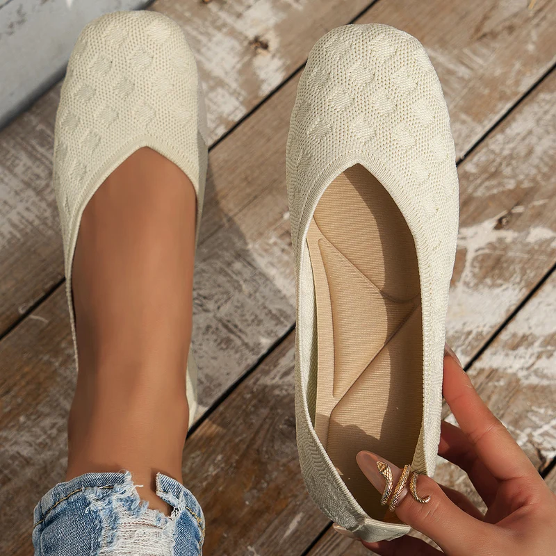 Damen Komfortable Ballerinas mit atmungsaktivem Obermaterial Nord Taschen