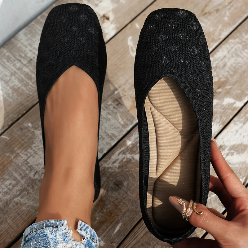 Damen Komfortable Ballerinas mit atmungsaktivem Obermaterial Nord Taschen