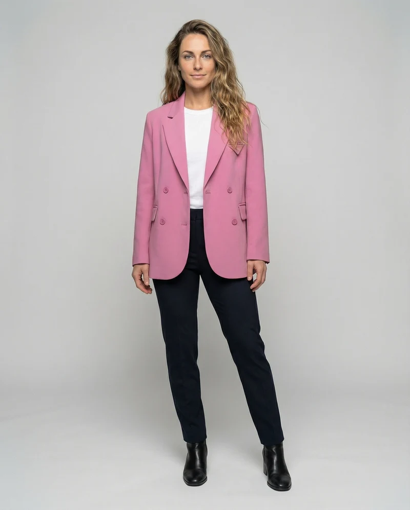 Damen Zweireiher-Blazer mit Pattentaschen