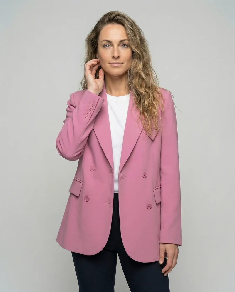 Damen Zweireiher-Blazer mit Pattentaschen