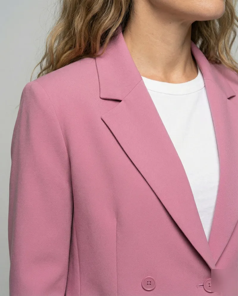 Damen Zweireiher-Blazer mit Pattentaschen