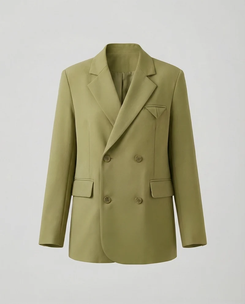 Damen Zweireiher-Blazer mit Pattentaschen