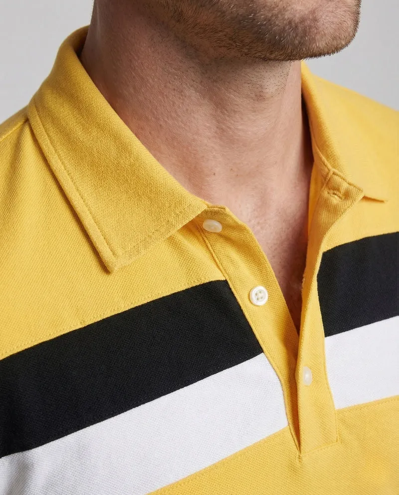 Herren Poloshirt Gestreift Baumwollmix