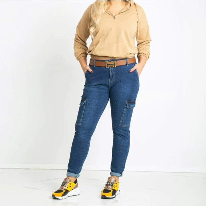 Damen Cargo-Jeans mit praktischen Taschen und modischem Schnitt