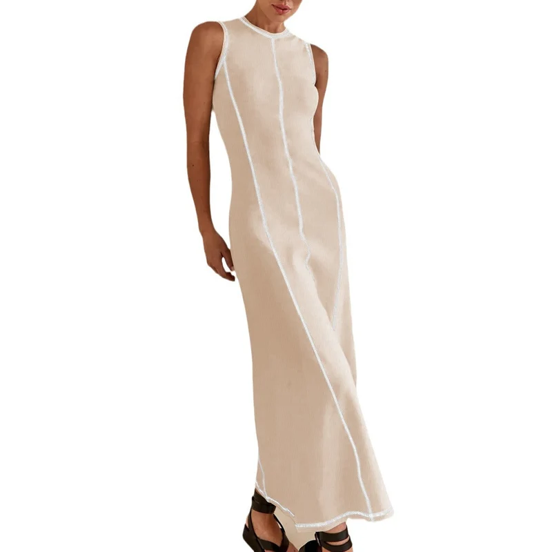 Damen Elegantes Maxikleid mit subtilen Nähdetails