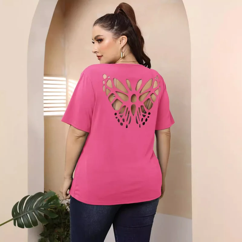 Damen modisches Basic T-Shirt