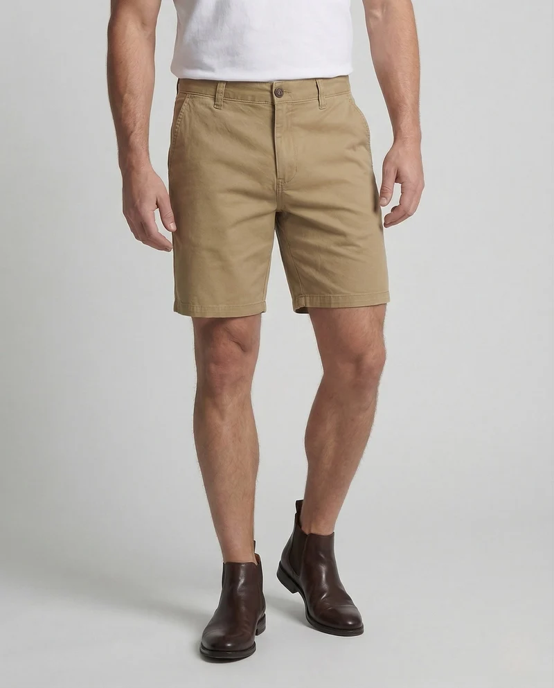 Herren Chino Bermuda mit Gürtelschlaufen & Eingrifftaschen