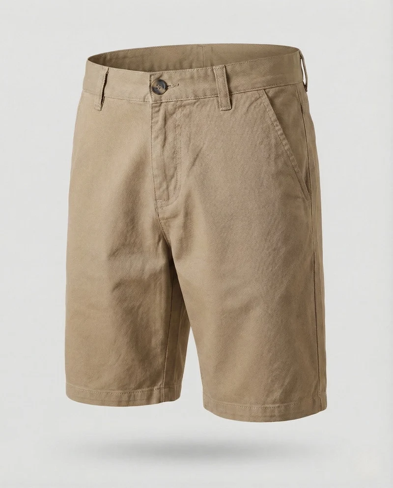 Herren Chino Bermuda mit Gürtelschlaufen & Eingrifftaschen