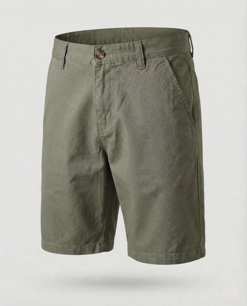 Herren Chino Bermuda mit Gürtelschlaufen & Eingrifftaschen