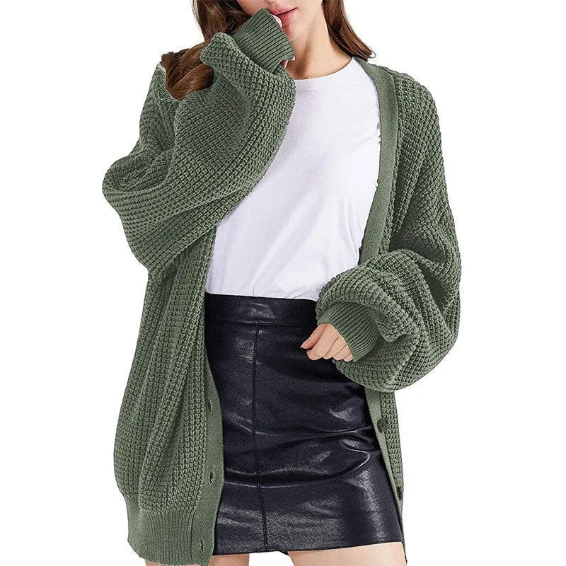 Damen Großer Strickcardigan