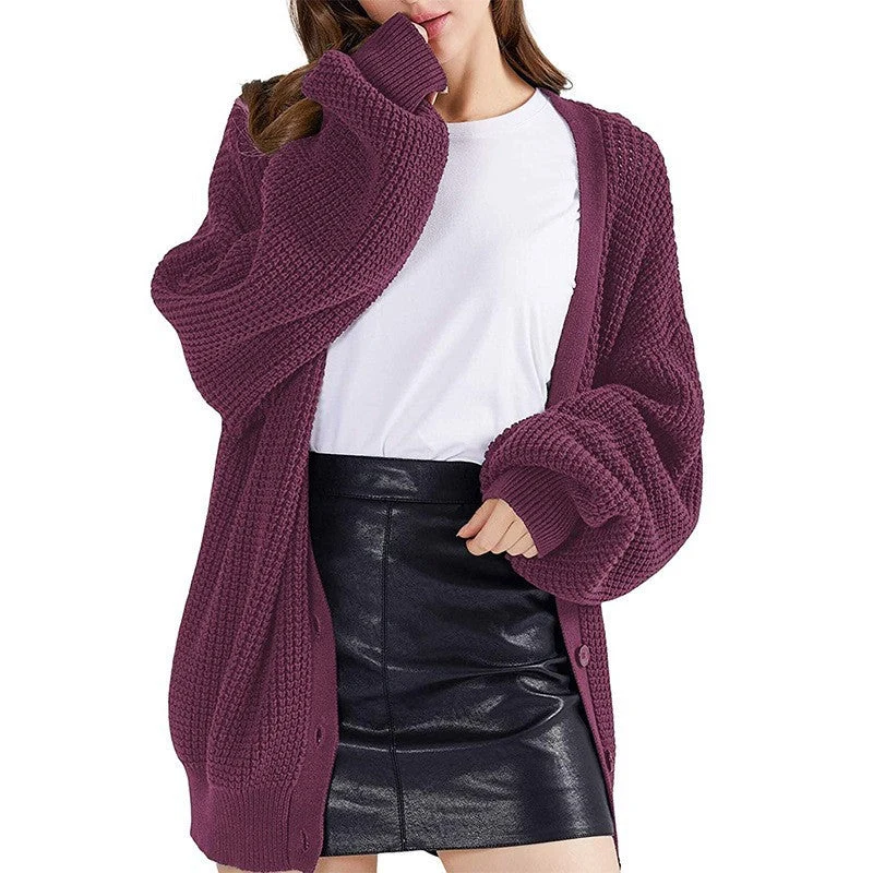 Damen Großer Strickcardigan