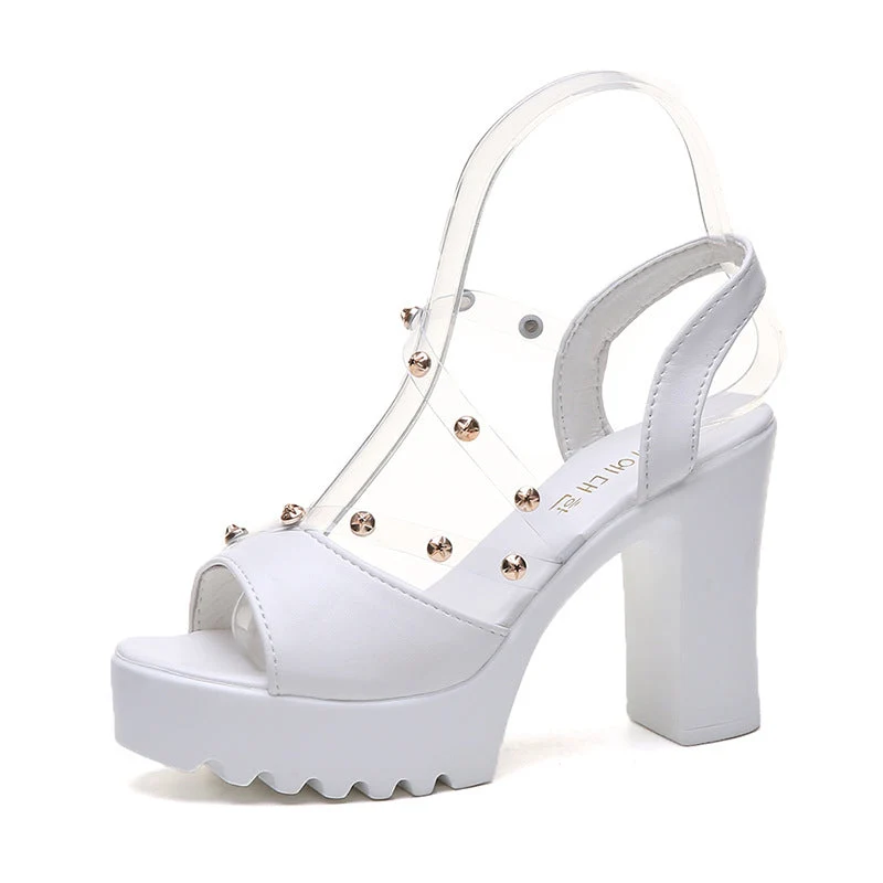 Damen Plattform-Sandalen mit dekorativen Riemen und Glamourösen Akzenten Nord Taschen