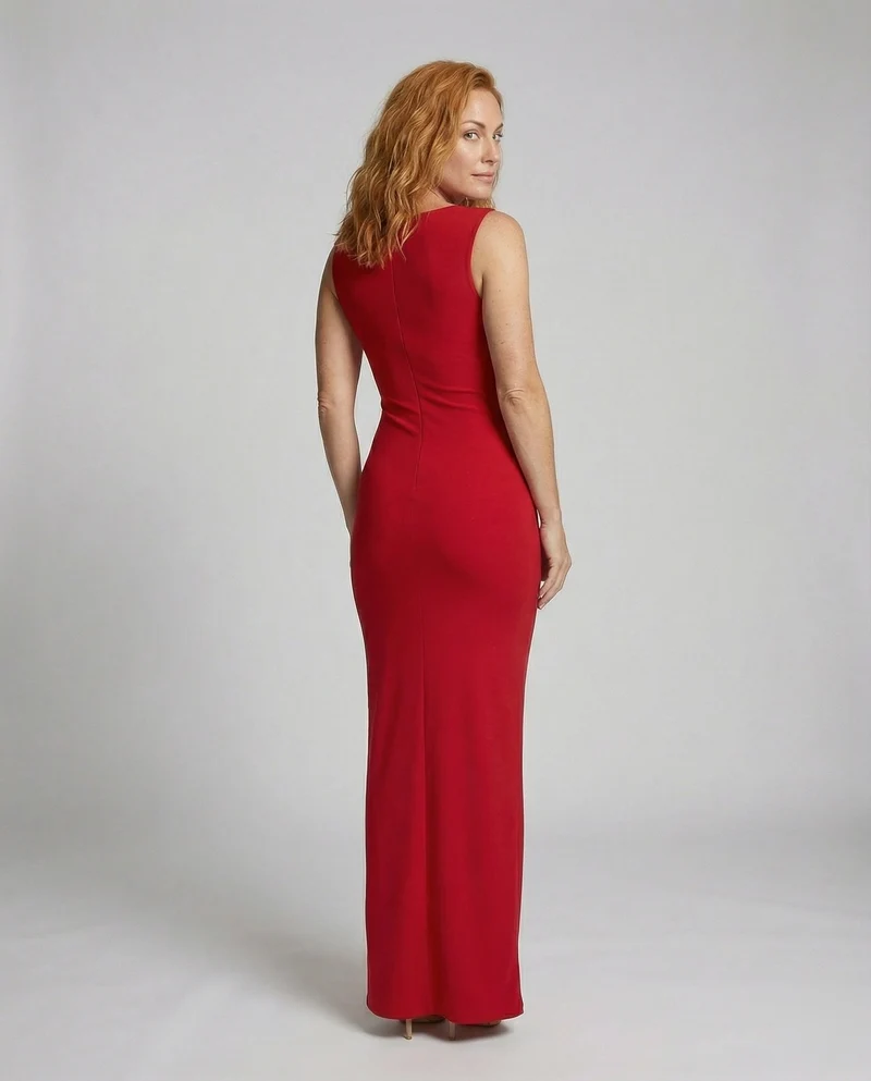 Damen Formende Meerjungfrauen-Stil Maxikleid