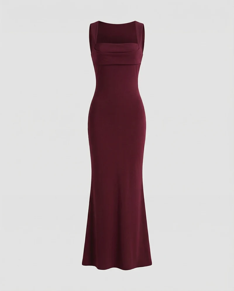 Damen Formende Meerjungfrauen-Stil Maxikleid