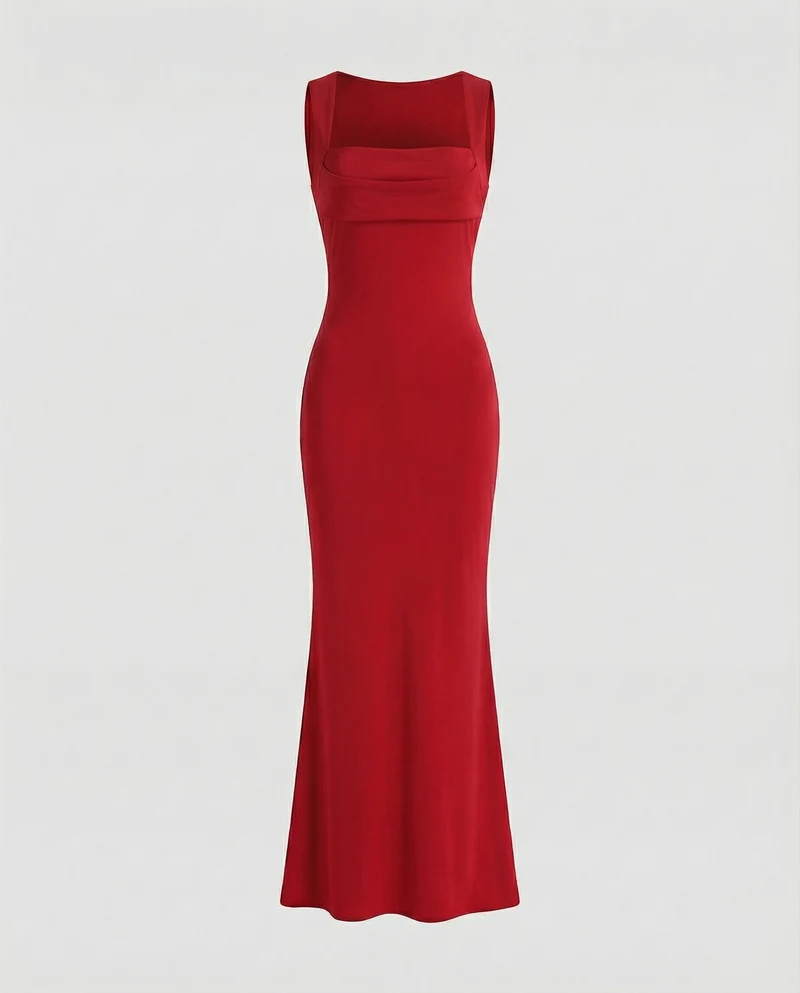 Damen Formende Meerjungfrauen-Stil Maxikleid