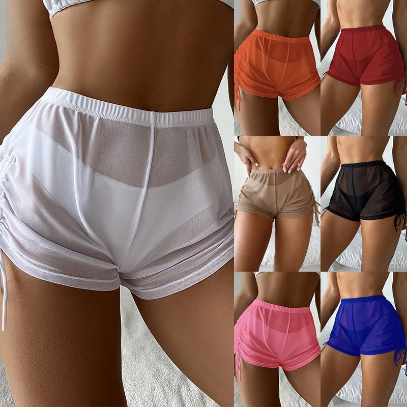 Damen Badeshorts mit seitlichen Raffungen Nord Taschen