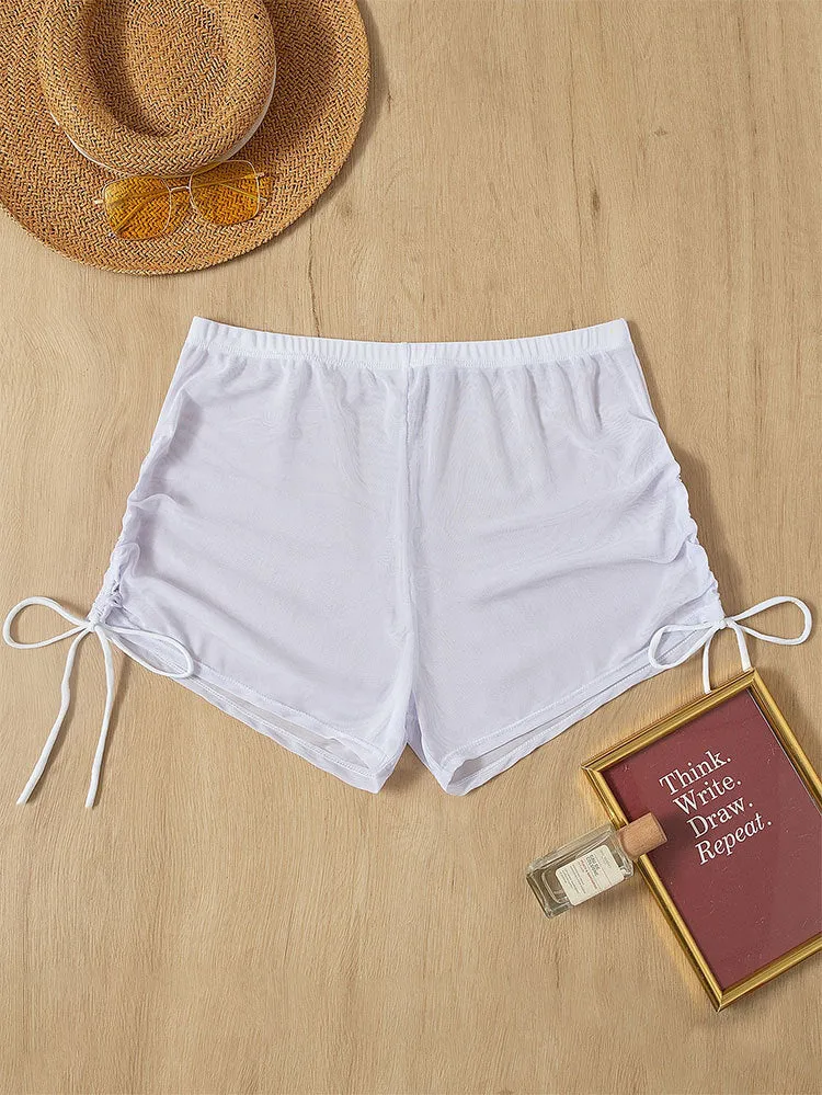 Damen Badeshorts mit seitlichen Raffungen Nord Taschen