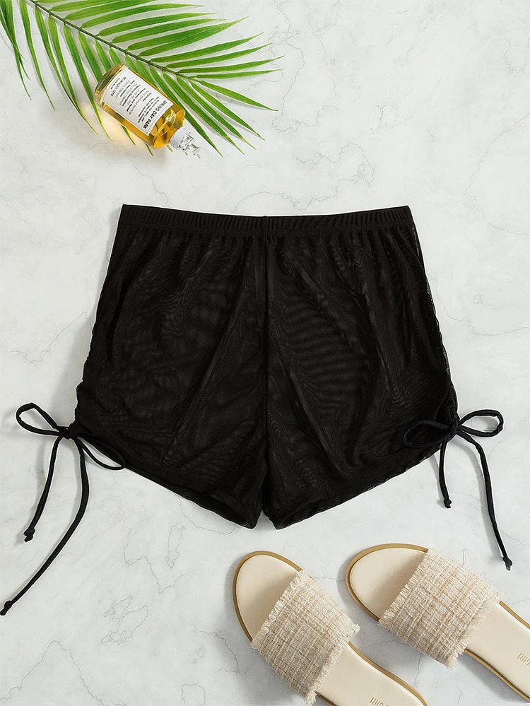 Damen Badeshorts mit seitlichen Raffungen Nord Taschen