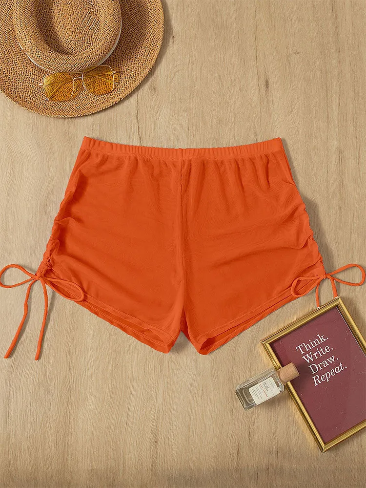 Damen Badeshorts mit seitlichen Raffungen Nord Taschen