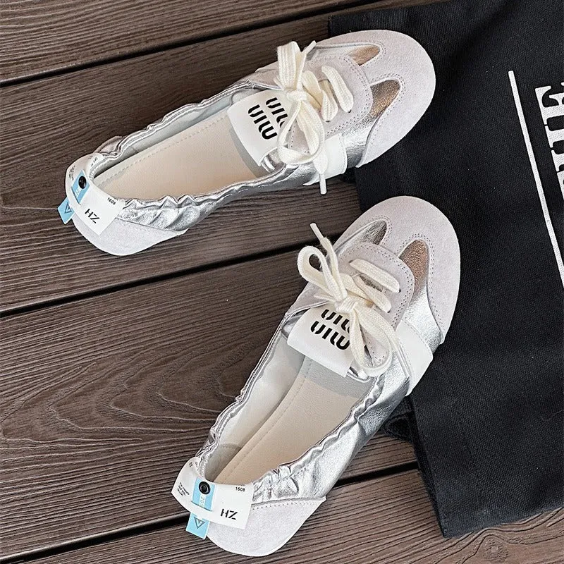 Damen Schicke Ballerinas mit weichem Wildleder-Nord Taschen