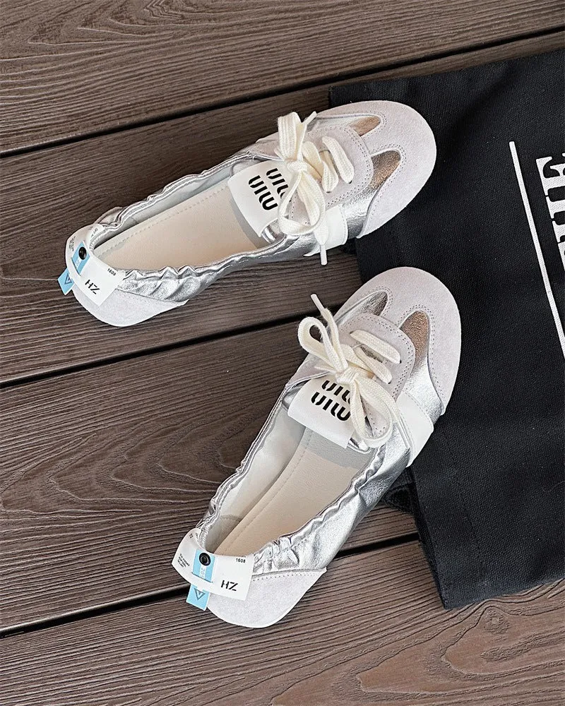 Damen Schicke Ballerinas mit weichem Wildleder-Nord Taschen