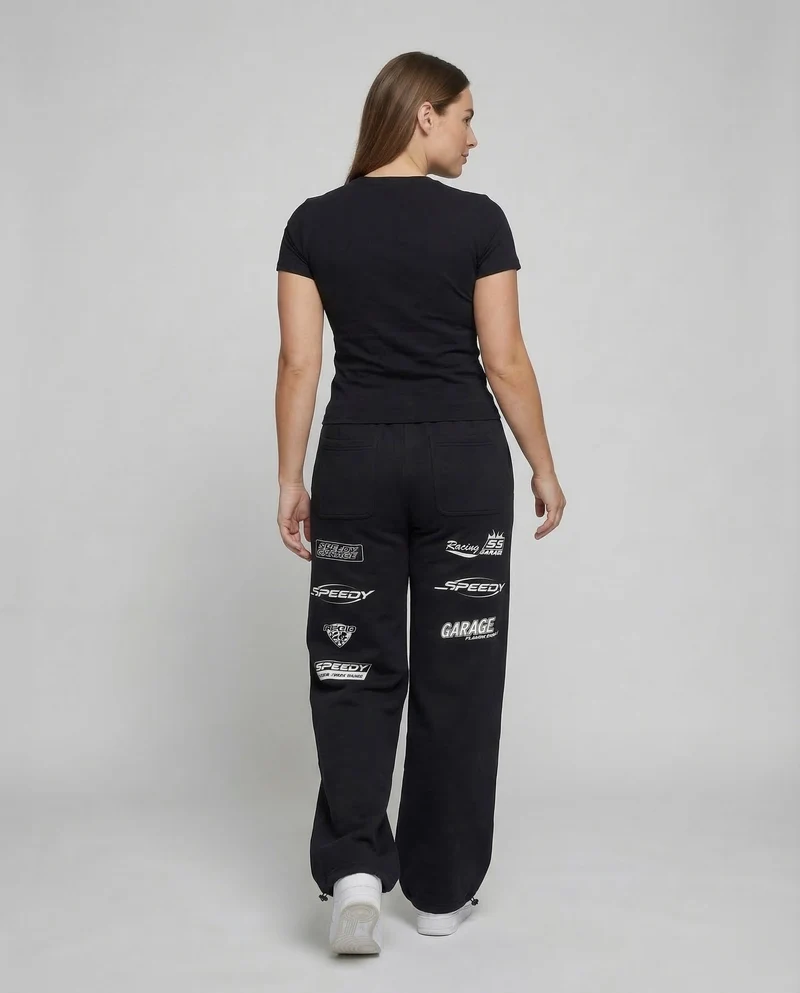 Damen Sweathose Baggy Print