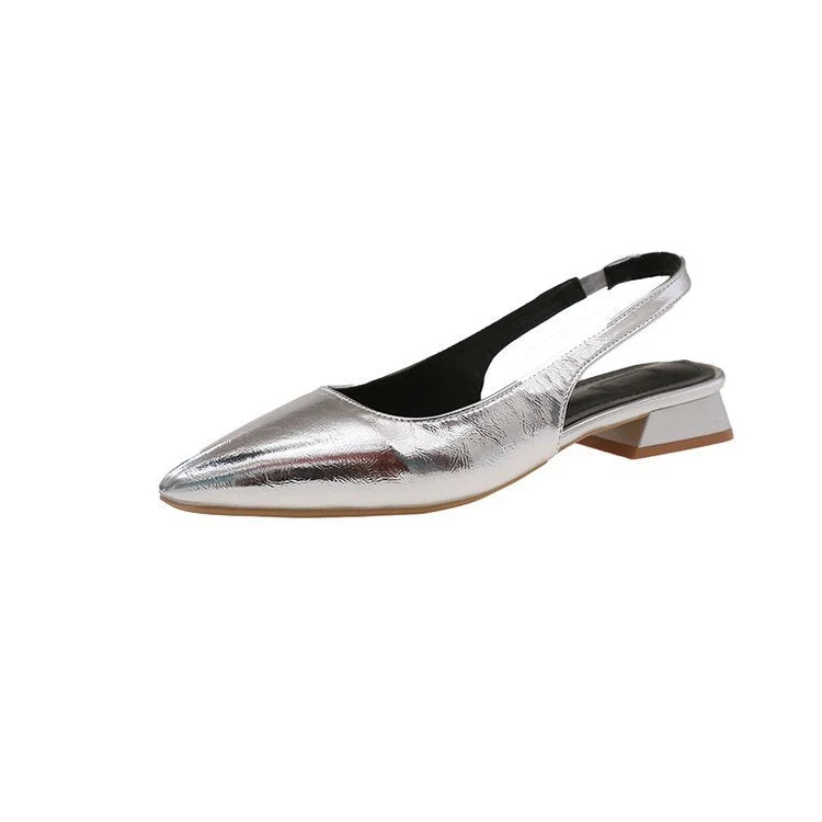 Damen Slingback Pumps aus glänzendem Material Nord Taschen