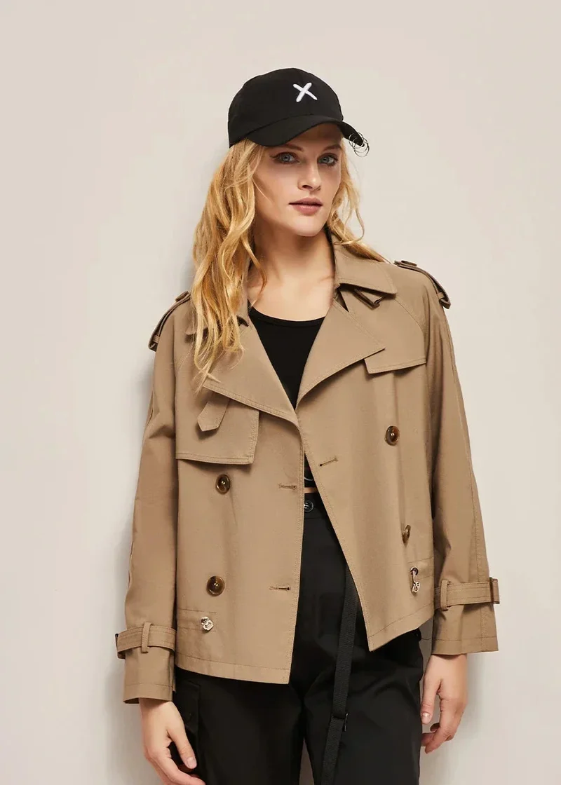 Nord Taschen | Doppelreihiger Trenchcoat für Damen - formelle und lässige Jacke