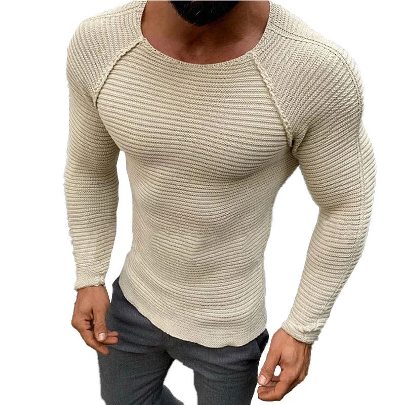 Herren Langarm Strickshirt mit eleganter Struktur