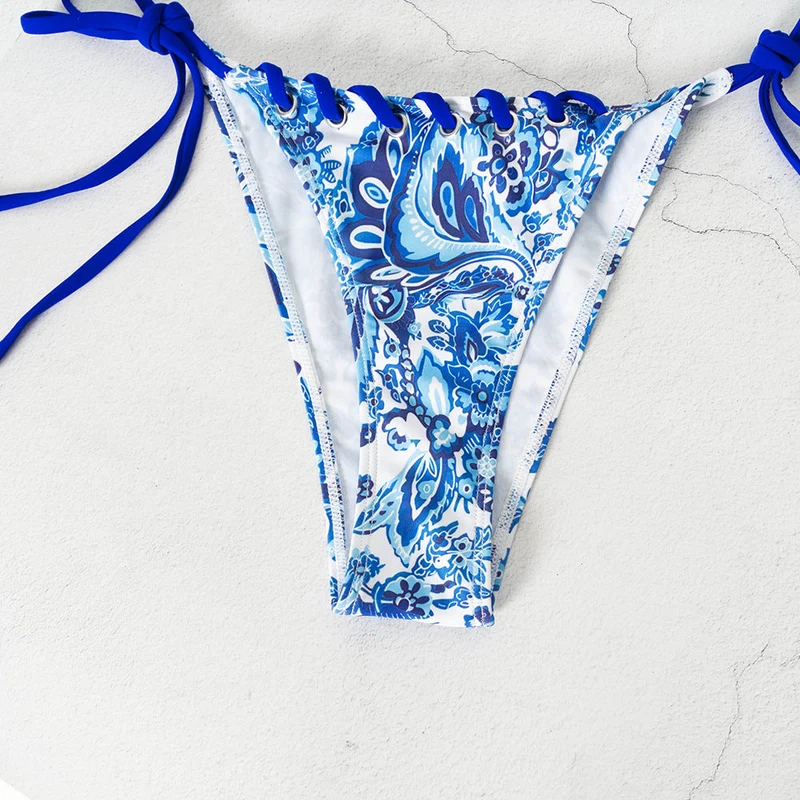 Damen Triangel-Bikini mit verspieltem Schnürdesign Nord Taschen