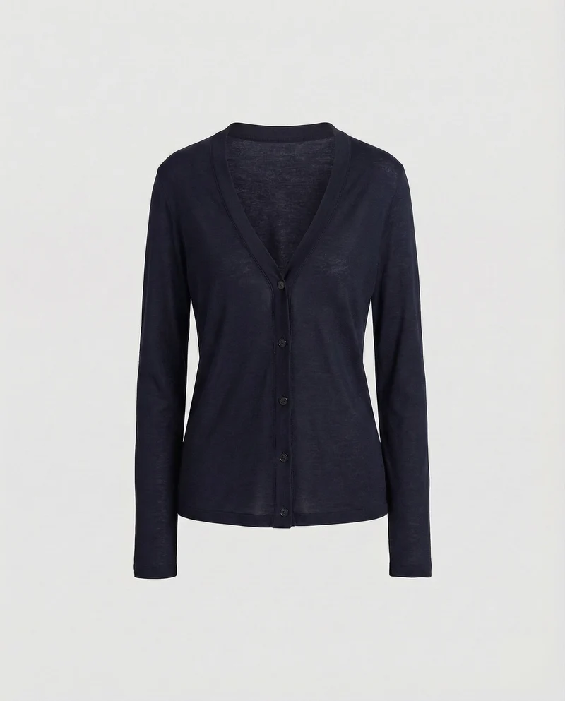 Damen Feinstrickjacke Tiefer V-Ausschnitt