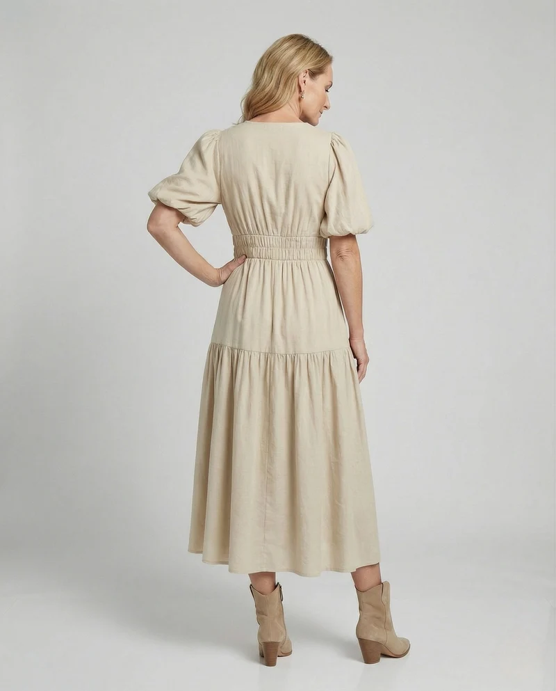 Maxikleid Damen Hemdblusen Stil