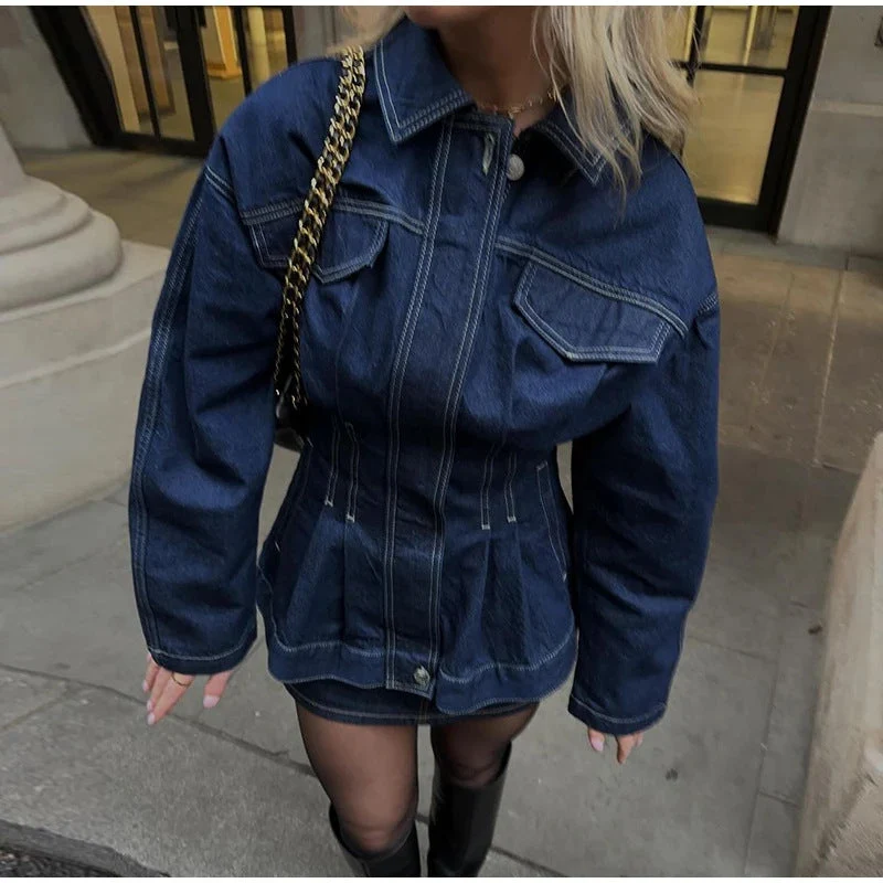 Damen modische Denim-Jacke