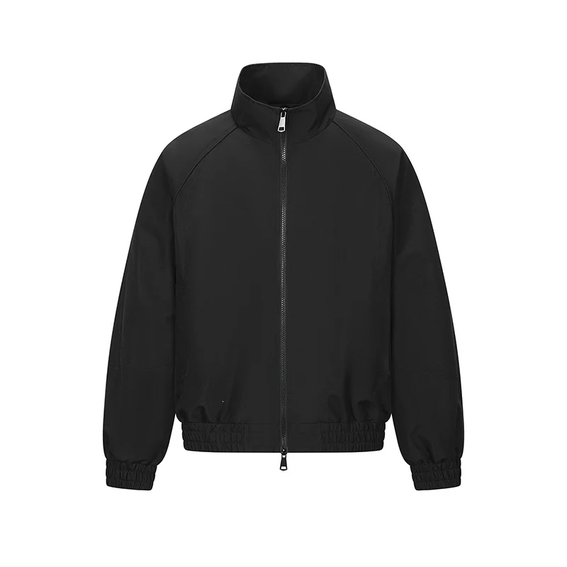 Herren Leichte Utility-Trainingsjacke mit Stehkragen, Zwei-Wege-Reißverschluss und elastischem Bund Nord Taschen