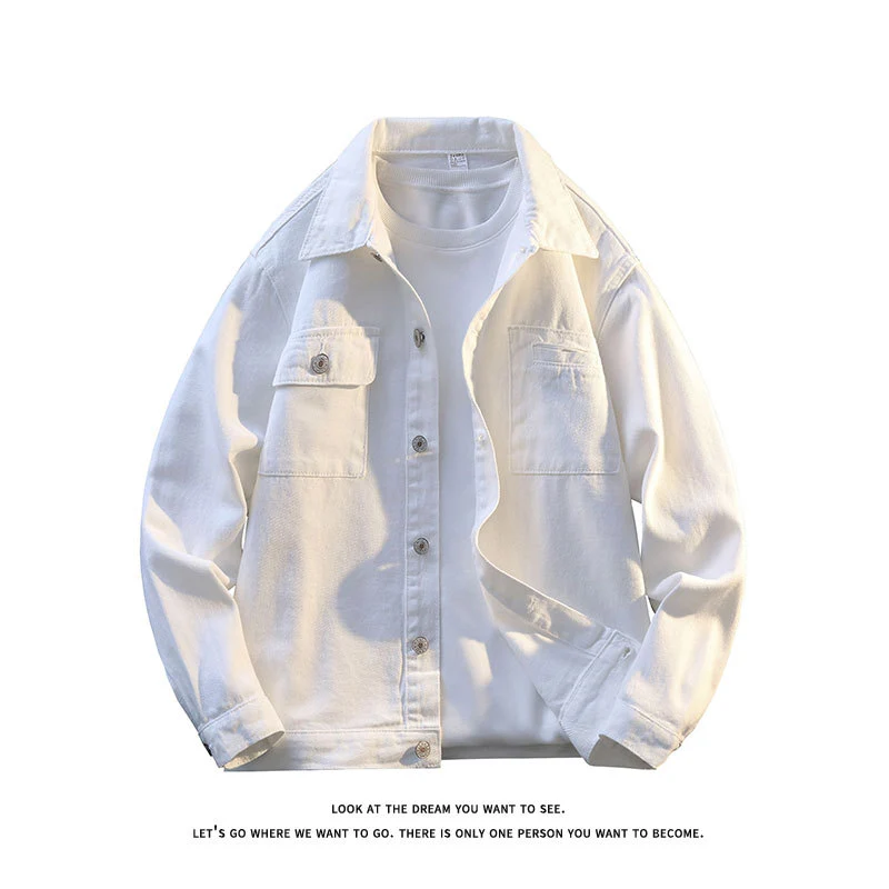 Herren Leichte Overshirt-Jeansjacke mit Brusttaschen und geradem Schnitt Nord Taschen