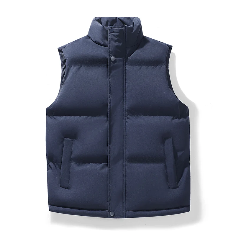 Herren Leichte isolierte Outdoor-Steppweste mit hohem Stehkragen und verdeckter Reißverschlussblende Nord Taschen