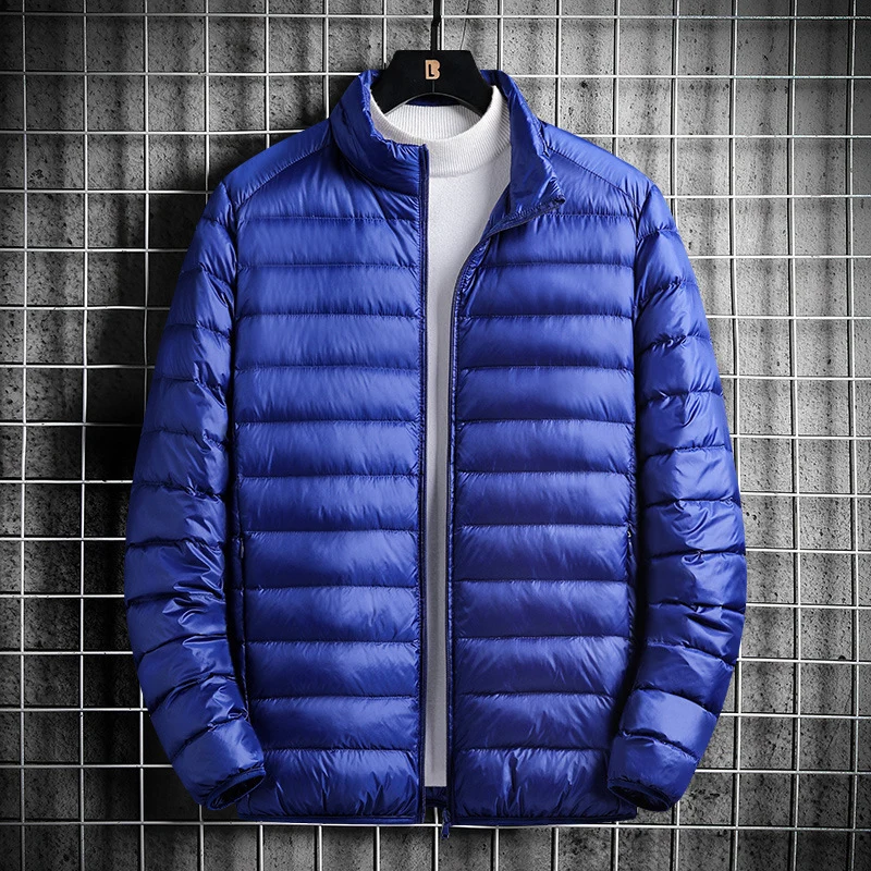 Herren Leichte gesteppte Wärmedämmende Steppjacke mit Stehkragen und Packfunktion Nord Taschen