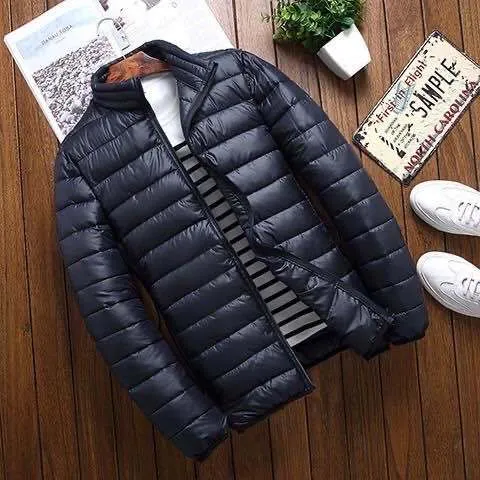 Herren Leichte gesteppte Thermojacke mit Stehkragen und durchgehendem Reißverschluss Nord Taschen