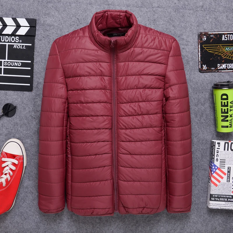 Herren Leichte gesteppte Thermojacke mit Stehkragen und durchgehendem Reißverschluss Nord Taschen