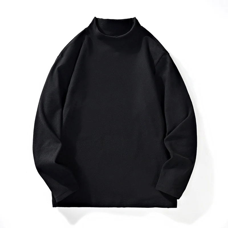 Herren Lässiges Oversize-Mockneck-Longsleeve aus Feinstrick mit verlängertem Schnitt Nord Taschen