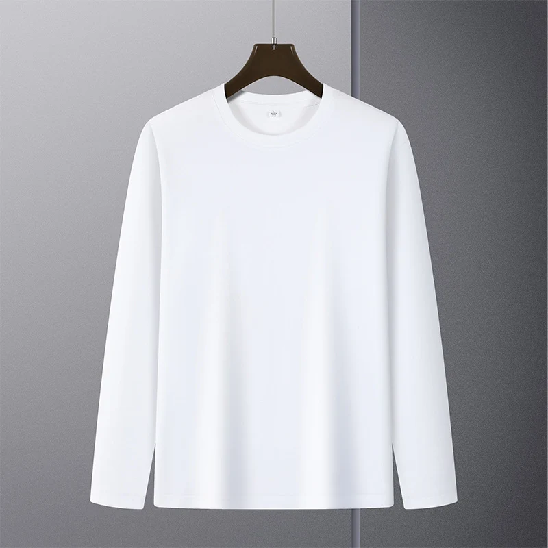 Herren Langarmshirt aus Premium-Baumwollmix mit Rundhalsausschnitt und feiner Rippstruktur Nord Taschen