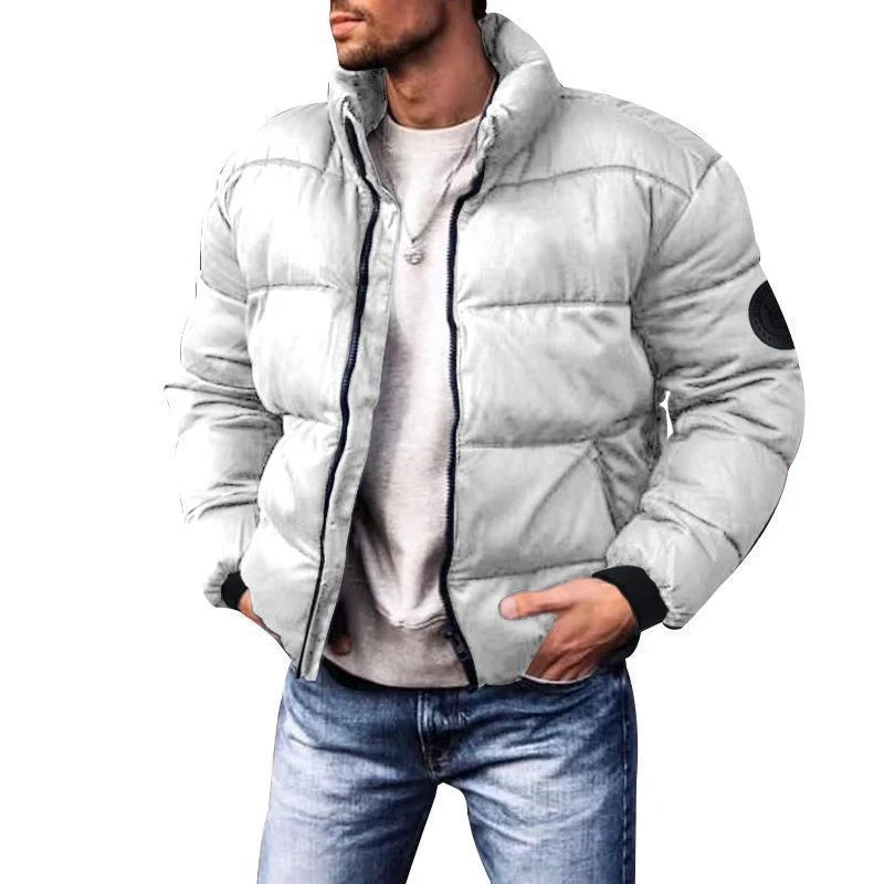 Herren Kurze Thermo-Steppjacke mit Korpuspaneelen, hohem Stehkragen und elastischen Bündchen Nord Taschen