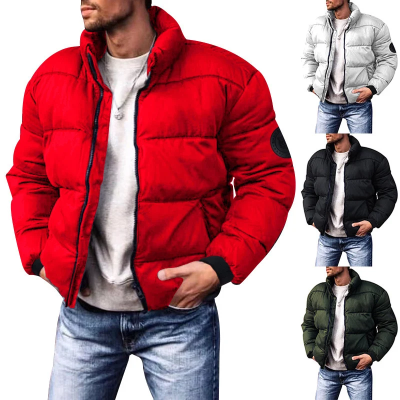 Herren Kurze Thermo-Steppjacke mit Korpuspaneelen, hohem Stehkragen und elastischen Bündchen Nord Taschen